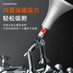 Juego de destornilladores Grete 14 en 1 con puntas magnéticas de aleación de aluminio, herramienta doméstica con trinquete para reparaciones de bricolaje - Product Image 1