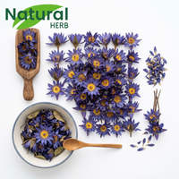 100% Bunga Teratai Biru Kering Alami Utuh Nymphaea Caerulea Teh Herbal Bunga Kemasan Besar