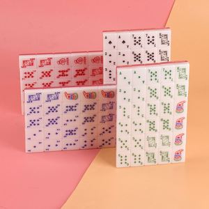 Latin American <b>Poker</b> Mahjong <b>Set</b> Melamine Acrylic Creative Custom Pattern Hand Play Table Game for South America - Product Image 2