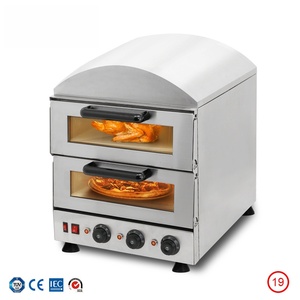 Nuevo Horno Eléctrico Comercial de Doble Plataforma, Automático, de 2 Niveles y 4 Bandejas, de Alta Resistencia para Panaderías y Pizzerías - Product Image 3