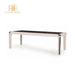 Tavolo <span class=keywords><strong>da</strong></span> <span class=keywords><strong>pranzo</strong></span> moderno <span class=keywords><strong>di</strong></span> lusso con impiallacciatura <span class=keywords><strong>di</strong></span> radice <span class=keywords><strong>di</strong></span> <span class=keywords><strong>noce</strong></span> e Base <span class=keywords><strong>in</strong></span> ottone 12 sedie per la <span class=keywords><strong>sala</strong></span> <span class=keywords><strong>da</strong></span> <span class=keywords><strong>pranzo</strong></span> della Villa - Product Image 3