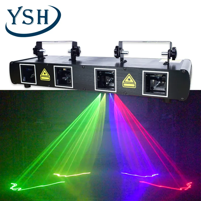 LED laser stage light 4 beam anime lamps projectors stage lighting moving effects interact lighting dj lazer lamps stage dj show