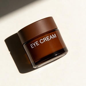 Luxury Custom 15g 30g 50g 100g Skincare Face Eye Body <b>Scrub</b> Cream Amber Frosted Glass Cosmetic Jars with Lids - Product Image 3