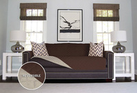 Housses de protection matelassées en microfibre anti-étirement pour fauteuil/canapé/ensemble de canapés 75"x110" avec sangle élastique au dos