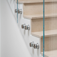 SG10 Pinos de fixation modernes en acier inoxydable pour panneaux de verre trempé, pour escaliers intérieurs et garde-corps en verre