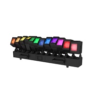 Cabeza móvil LED de haz RGBW giratoria de 12 cabezales de alta potencia para escenario, control DMX512/activación por sonido, clasificación IP66 para conciertos, clubes y fiestas