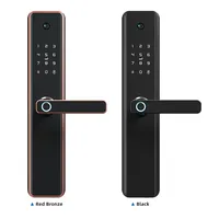 Serrure connectée WiFi avec écran tactile, caméra de visualisation et sécurité biométrique avancée, certifiée qualité, pour portes en bois et usage domestique
