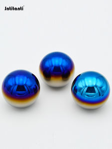 Jntitanti Gr.5 alliage de titane Ti-6Al-4V voiture bleu brûlé pommeau de levier de vitesse pommeau de levier de vitesse en titane M12 * 1.5mm pour voiture de course - Product Image 6