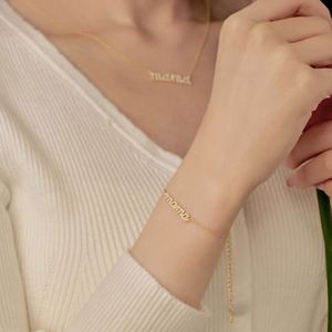 Dylam Best Picked High End Jewellery Rhodium 18K Gold Plated 5A Zirconia Mama Alphabet Pendant Adjustable <b>Bangle</b> Bracelet - Product Image 3