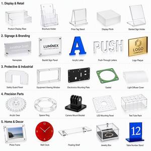 Lastra <span class=keywords><strong>in</strong></span> <span class=keywords><strong>Acrilico</strong></span> PMMA Personalizzata 3mm 5mm 10mm Trasparente Colorata per Taglio Laser, Insegne LED, Decorazione Acquari - Product Image 2
