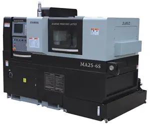 JIANKE MA256S doppio mandrino Swiss tipo tornio Cnc con barfeeder per parti Decorative ad alta lucentezza e ad alta luminosità