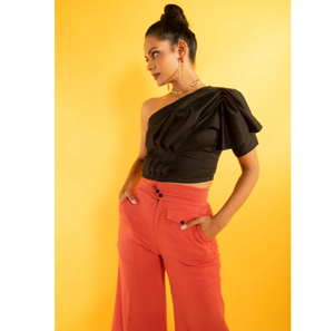 Top de un solo hombro para mujer, blusa elegante de verano, ropa informal de moda para fiesta, camisa ligera y elegante para salir - Product Image 2