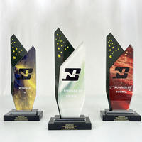 Trophée professionnel personnalisable et durable, plaque vierge en verre cristal pour impression UV et gravure, récompenses