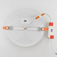Panel de Luz LED Regulable de 18/24/36W, Lámpara Empotrada Delgada con Forma de Panal de Abeja, Marco de Aluminio sin Marco para Sala de Estar, Tamaño del Orificio Ajustable