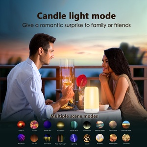Lampes de nuit LED rechargeables multicolores à lumière chaude, avec variateur d'intensité tactile intelligent, lampe de chevet pour chambre à coucher, chambre d'enfant, salon - Product Image 6