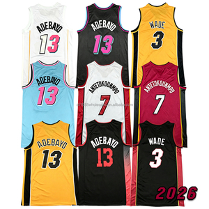Maillot cousu Giannis Antetokounmpo pour hommes 2026 # Maillot de basket-ball rétro <span class=keywords><strong>Dwyane</strong></span> <span class=keywords><strong>Wade</strong></span> Bam Adebayo, taille S-2XL, 7 - Product Image 1