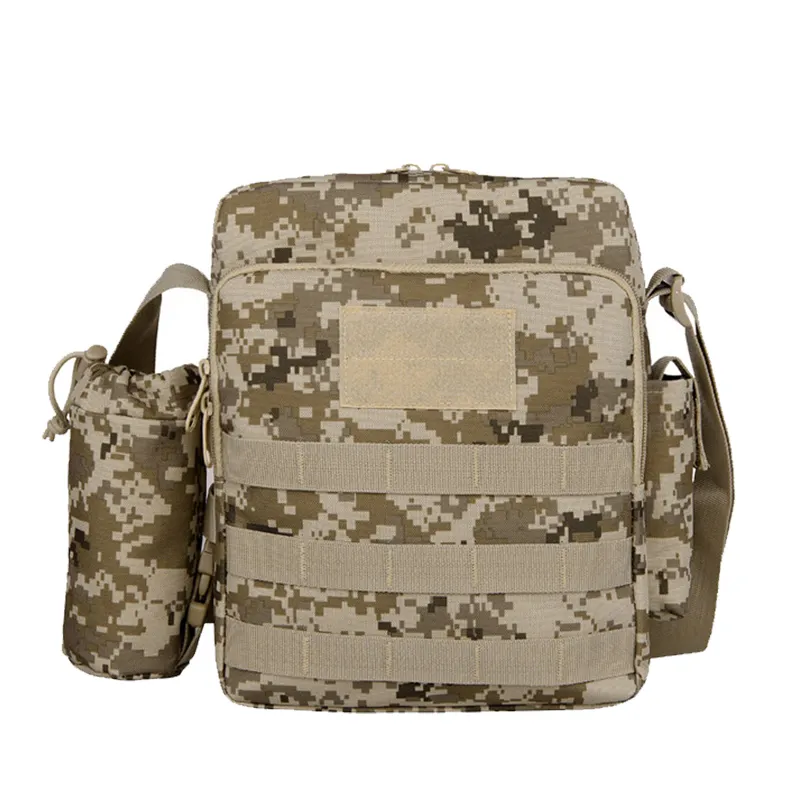 AMIQI – sac à bandoulière tactique d'extérieur, sacoche de Camouflage pour Sports sauvages avec poche latérale pour bouteille d'eau