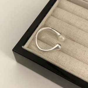 S925 Sterling Silver Pearl <b>Open</b> <b>Ring</b> Minimalist Index Finger Jewelry For Women Gift - Product Image 3