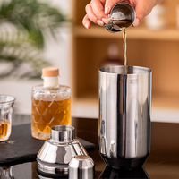 Ensemble de shaker à cocktail Cobbler 730 ml, doseur double 30/50 ml, outils de bar en acier inoxydable 304, finition miroir, kit de barman
