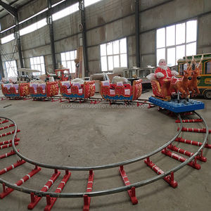 Dattractions de <span class=keywords><strong>parc</strong></span> d'attractions train de Noël électrique en plein air promenades en train de piste du Père Noël à vendre - Product Image 4