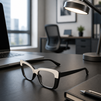 Nouvelles lunettes anti-lumière bleue tendance, montures élégantes et stylées, design décontracté unisexe LD0525