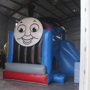 รถไฟเป่าลมพร้อมบ้านลมแบบคอมโบสำหรับธุรกิจให้เช่าเชิงพาณิชย์ - Product Image 1