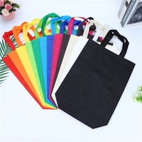Sac en tissu non tissé pliable et réutilisable, découpé sur mesure, multicolore, pour le shopping et l'emballage