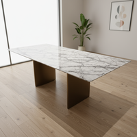 Nouvelles pieds de table de luxe en acier inoxydable poli sur mesure pour comptoirs en granit et marbre