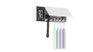 2025 nuevo diseño para el hogar montado en la pared inalámbrico recargable 5 ranuras cepillo de dientes soporte de esterilización con calefacción - Product Image 5