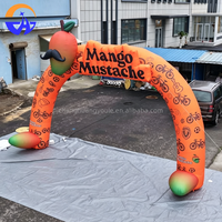 Arche gonflable géante personnalisée en forme de mangue pour publicité extérieure en centre commercial, accessoires décoratifs gonflables avec souffleur