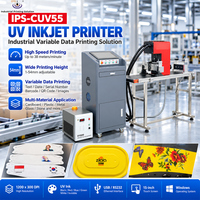 Imprimante jet d'encre UV numérique industrielle IPS-CUV55, machine de codage et de marquage PIJ, imprimante UV industrielle 1200x300 DPI, données variables