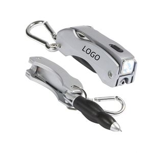 มีดพับอเนกประสงค์พร้อมไฟ LED สกรีนโลโก้ตามสั่งขายส่ง - Product Image 1