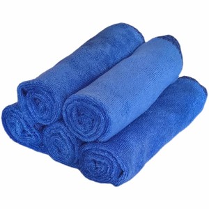 Serviettes de lavage auto en microfibre bleues, absorbantes, sans peluches, pour le nettoyage des véhicules et l'usage domestique - Product Image 1