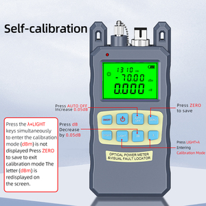 SAIVXIAN Tester per cavi in fibra ottica All-in-One 1mw/10mw misuratore di potenza ottica-70 + 10dbm localizzatore di guasti visivi grigio SC/FC FTTH WiFi - Product Image 5