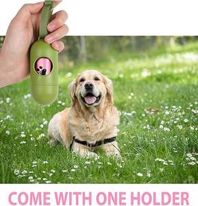 Rouleaux de sacs à déjections canines Huamaohengchun roses, 540 unités, extra épais, résistants aux fuites, écologiques, biodégradables, en nylon - Product Image 6