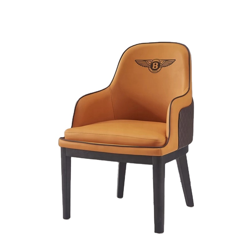 (SP-EC219) роскошный современный кресло ресторанные гарнитуры для отдыха кожи обеденные стулья с деревянными ножками