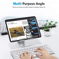 GREATYYT Support réglable pour tablette et téléphone en aluminium pour ordinateur de bureau-Portable et pliable, compatible avec iPhone et iPad