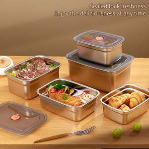 Lonchera Bento de Acero Inoxidable, Contenedor Cuadrado para Almacenamiento de Alimentos, Anti-Olores Cruzados, para la Cocina, Regreso a Clases, Conservación de la Frescura - Product Image 6