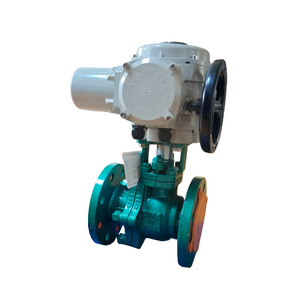 Actionneur électrique LQ3-50A connecté à la vanne à boisseau sphérique à gaz DN65 Q941F46-16C à bride, doublée de fluor, OEM - Product Image 5