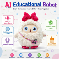 Juguete Educativo con IA, Muñeco de Peluche de Goma Controlado por Aplicación, con Ojos Dinámicos que Hablan, Robot de Aprendizaje STEM para Niños, Regalo