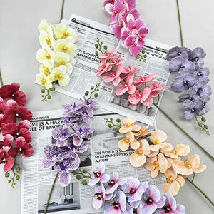 9 Cabezas de <span class=keywords><strong>Flores</strong></span> de Cymbidium de Látex 3D de Tacto Real, Orquídea Artificial, Flor de Cymbidium Phalaenopsis - Product Image 3