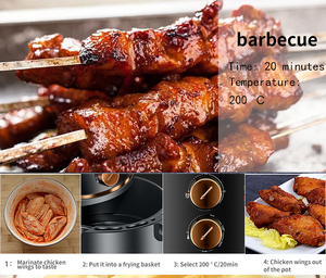 Airfryers-freidora de aire Digital, aparato de cocina pequeño, 1500W, 6L, saludable, sin aceite, nuevo - Product Image 5