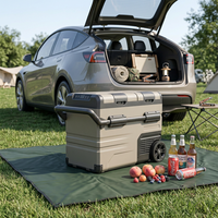 Réfrigérateur-congélateur portable à compresseur, faible consommation d'énergie, double zone, 12V 24V DC, pour camion, van et camping-car