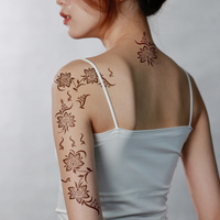 Pochoirs autocollants de tatouage temporaire imperméable pour le corps, motif cœur, pour henné, vente en gros