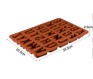Moule en silicone antiadhésif à démoulage facile, 26 lettres de l'alphabet, pour la fabrication de bonbons, biscuits, chocolats, glaces - Product Image 2