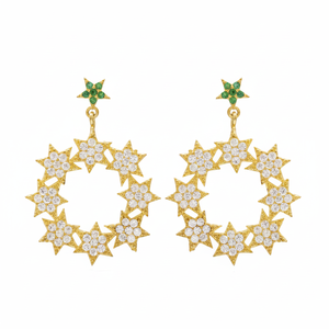 Hoop Hollow Star Design Zircon Stone <b>Silver</b> <b>Stud</b> Earrings Turkish Handmade Wholesale 925 Sterling <b>Silver</b> Jewelry Fine Jewellery - Product Image 2