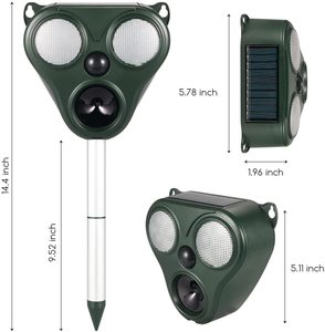 Saijzek Meilleure Vente Grand Panneau Solaire 4 Haut-parleurs Répulsif Solaire Ultrasonique pour Animaux Anti Souris Chats Chiens Oiseaux Serpents - Product Image 6