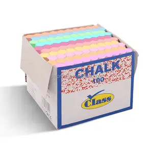 100 Pieces Non-Toxic Dustless White Colored Chalk french chalk powder