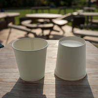Gobelets à café jetables écologiques et recyclables à paroi simple de 4 oz avec couvercle, personnalisables avec logo, pour boissons chaudes