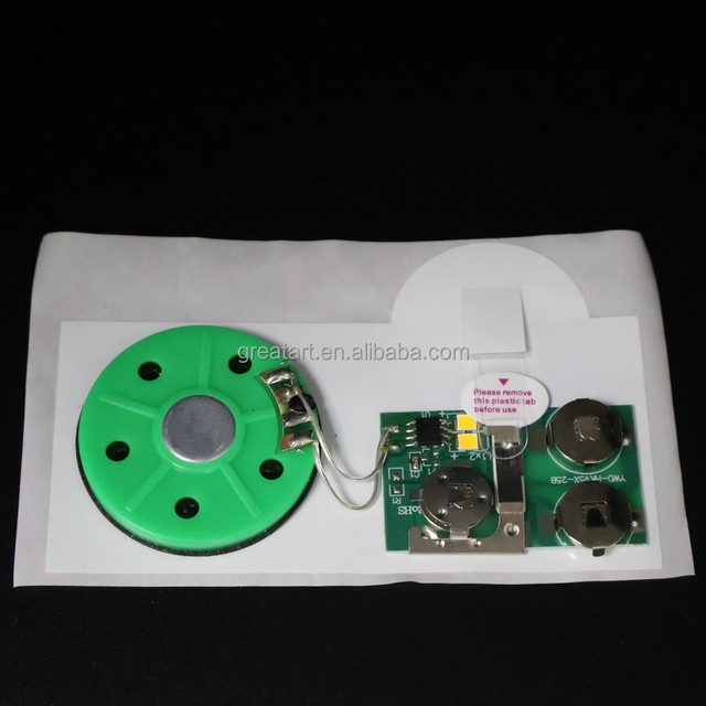 Pull String Sound Light LED Module AG10 Battery Music Speaker Module Plush Toy Gift Card OEM Custom Melody Wholesale